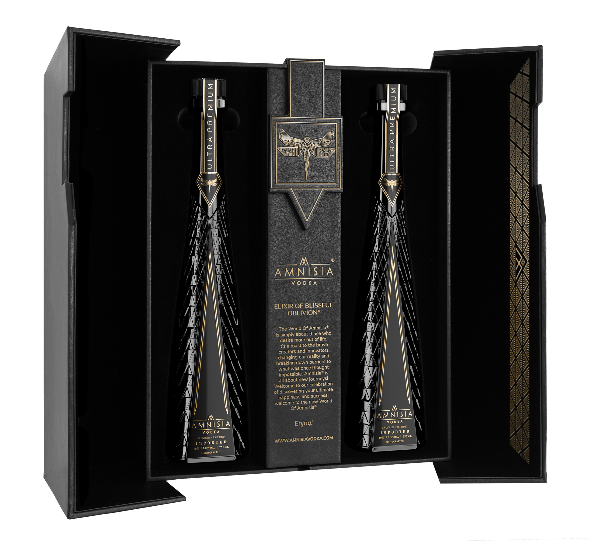 AMNISIA VODKA GIFT SET HANDCRAFTED POLAND 750ML LIQ