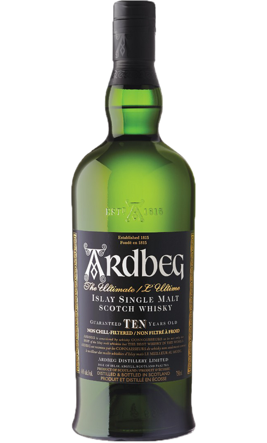 ARDBEG SCOTCH SINGLE MALT  ISLAY MALT 92PF 10YR 750ML