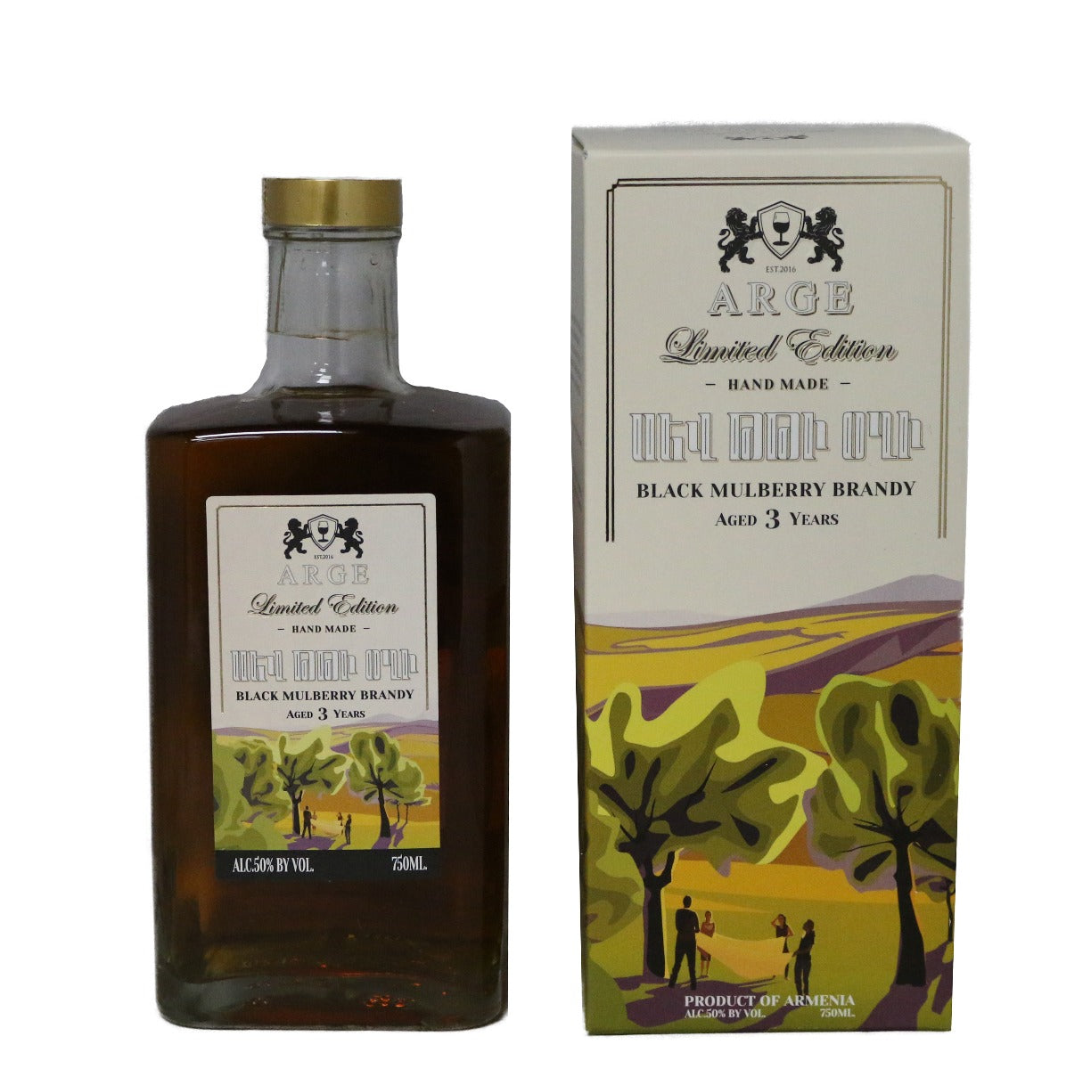 ARGE BRANDY BLACK MULBERRY ARMENIA 3YR 750ML Spirits