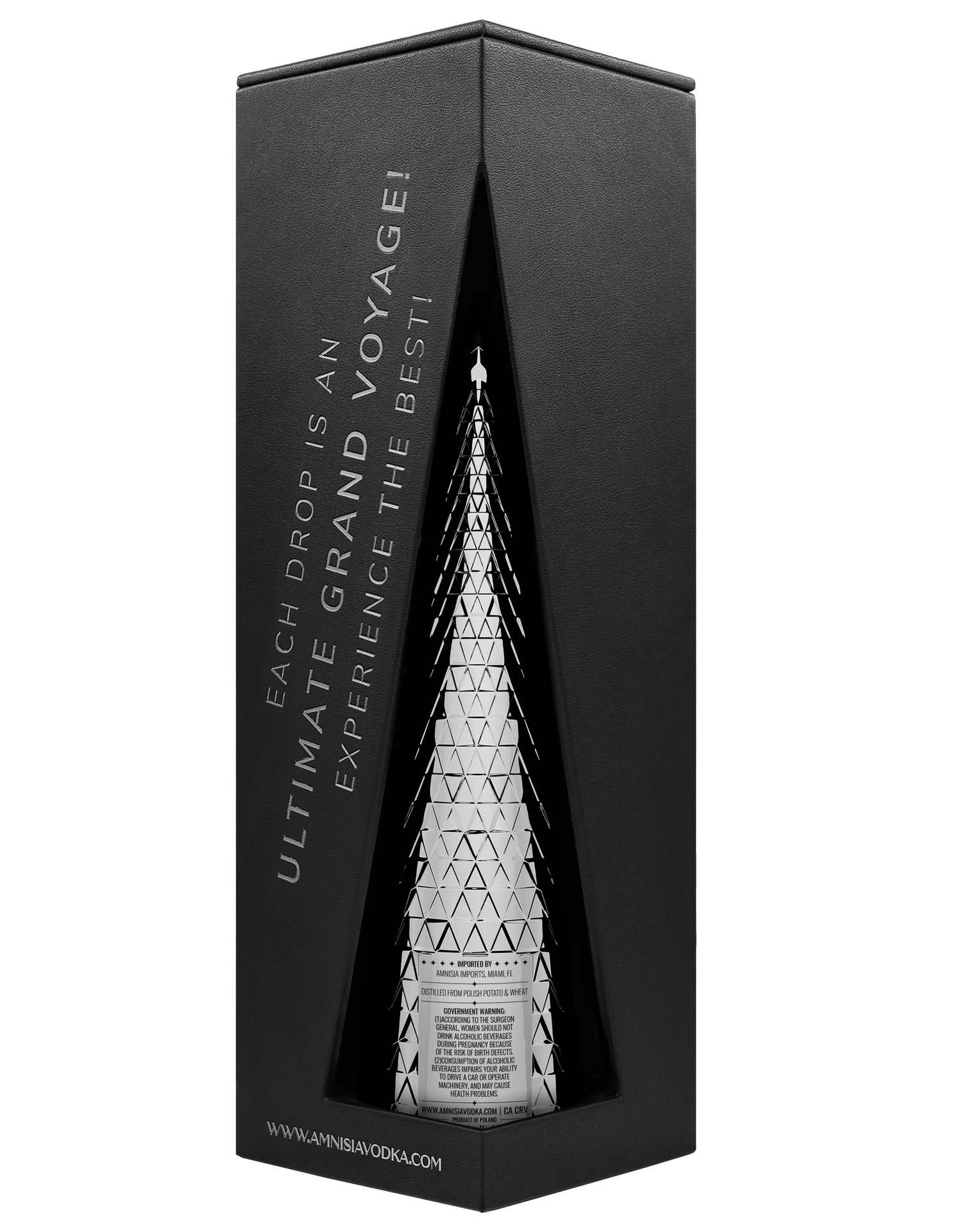 AMNISIA VODKA GRAND VOYAGE CRISTALINO WITH GIFT BOX HANDCRAFTED POLAND 1LI LIQ