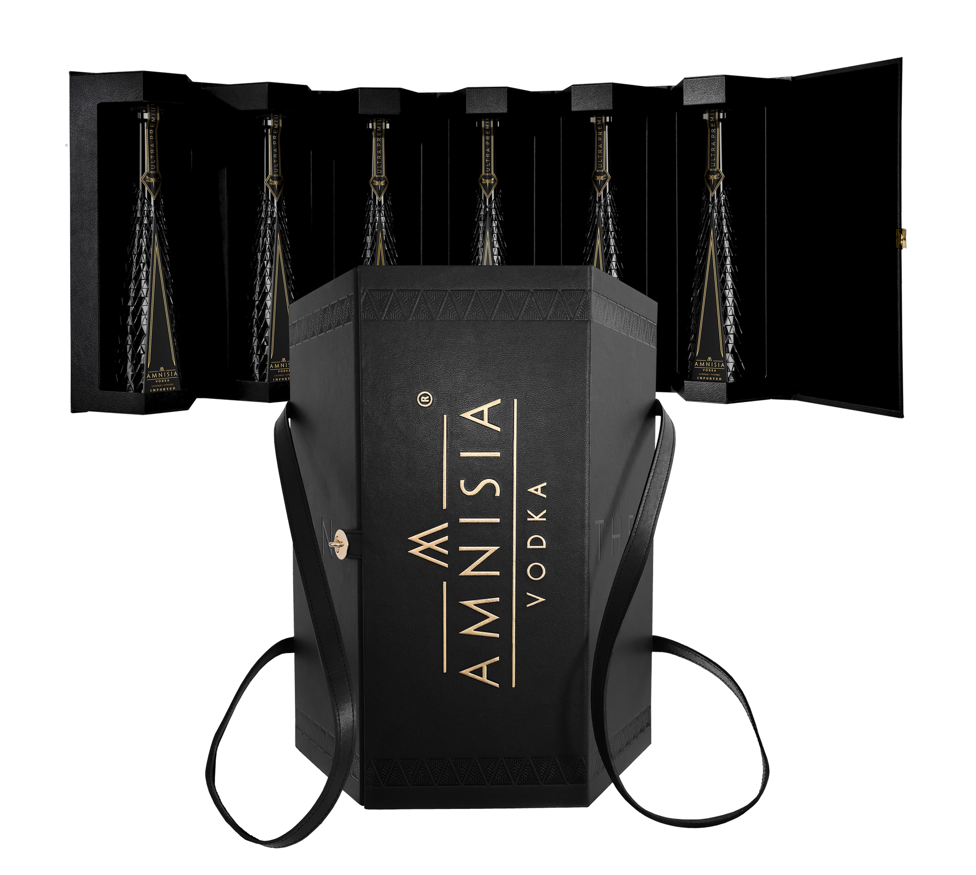 AMNISIA VODKA DUFFLE BAG HANDCRAFTED POLAND 750ML LIQ