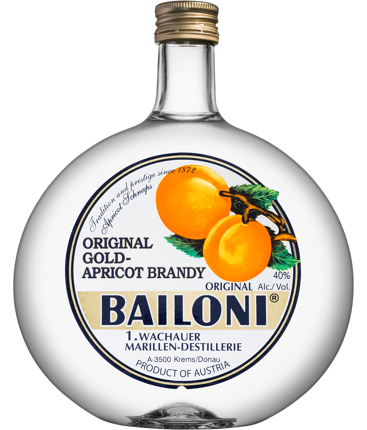 BAILONI GOLD BRANDY APRICOT AUSTRIA 750ML LIQ