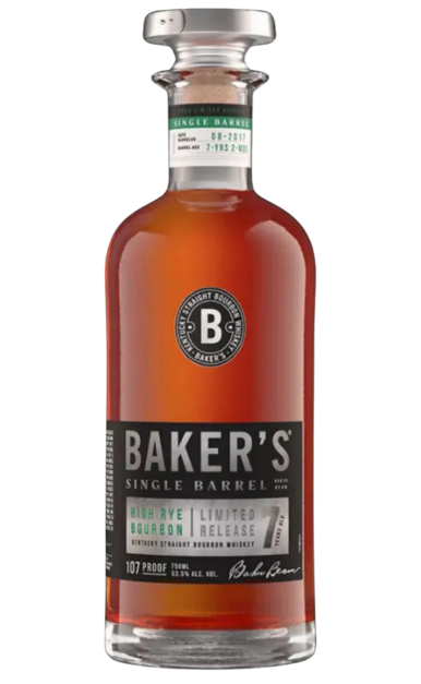 BAKERS BOURBON STRAIGHT HIGH RYE SINGLE BARREL LIMITED EDITION KENTUCKY 7YR 750ML