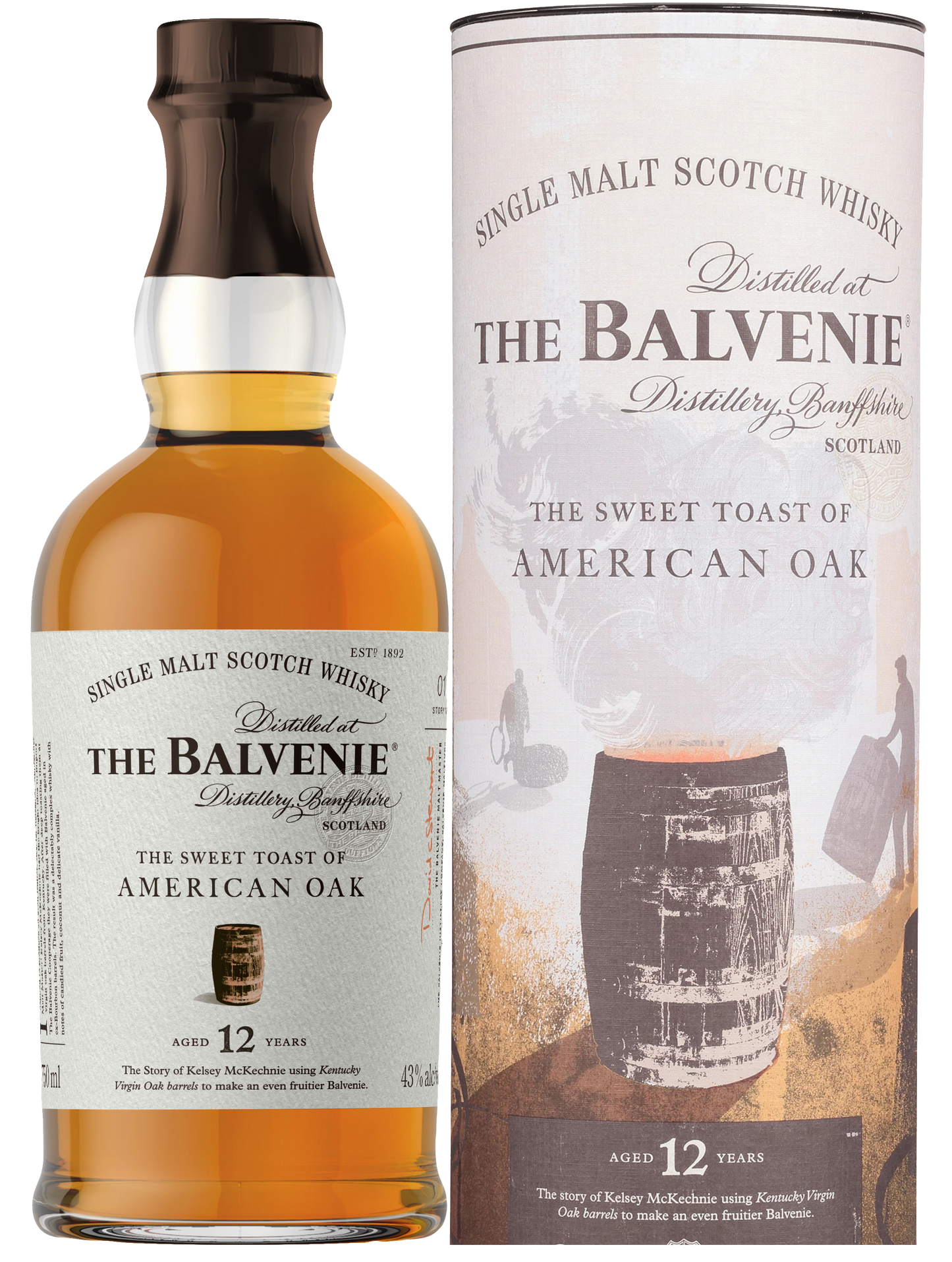 BALVENIE THE SWEET TOAST OF AMERICAN OAK SCOTCH SINGLE MALT 12YR 750ML