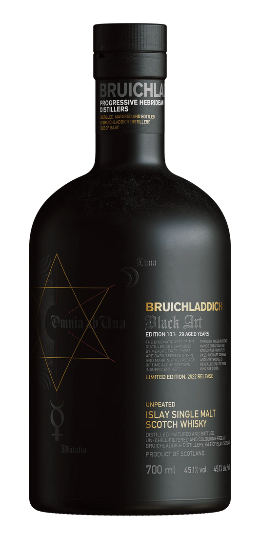 BRUICHLADDICH SCOTCH SINGLE MALT BLACK ART 10.1 ISLAY 750ML