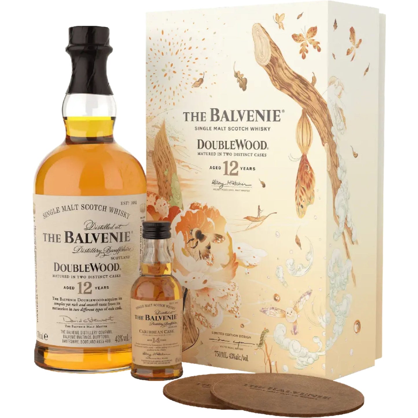 BALVENIE SCOTCH SINGLE MALT DOUBLEWOOD 12YR GIFT PACK 750ML LIQ