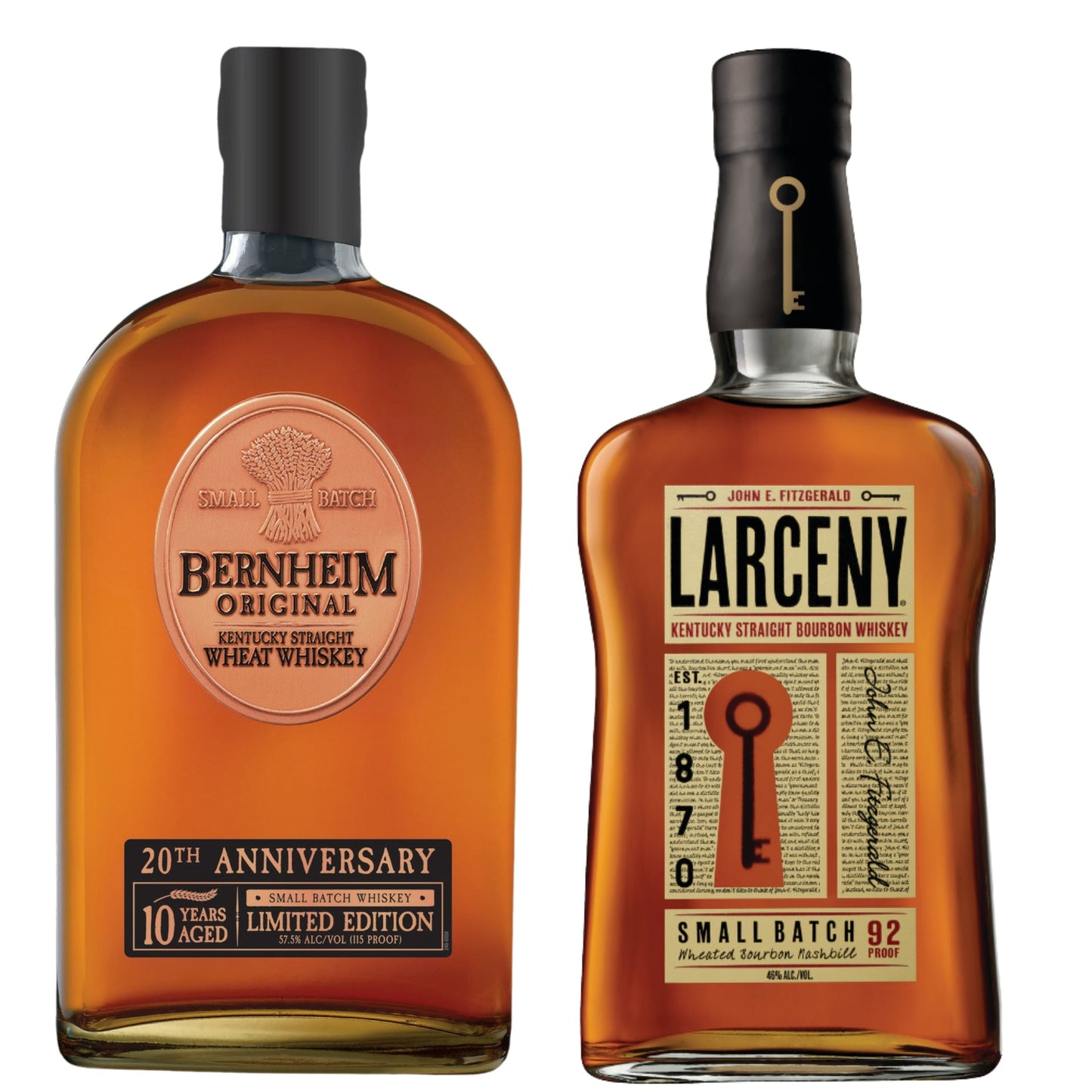 Bernheim Wheat Whiskey 20th Anniversary + Larceny Bourbon Small Batch