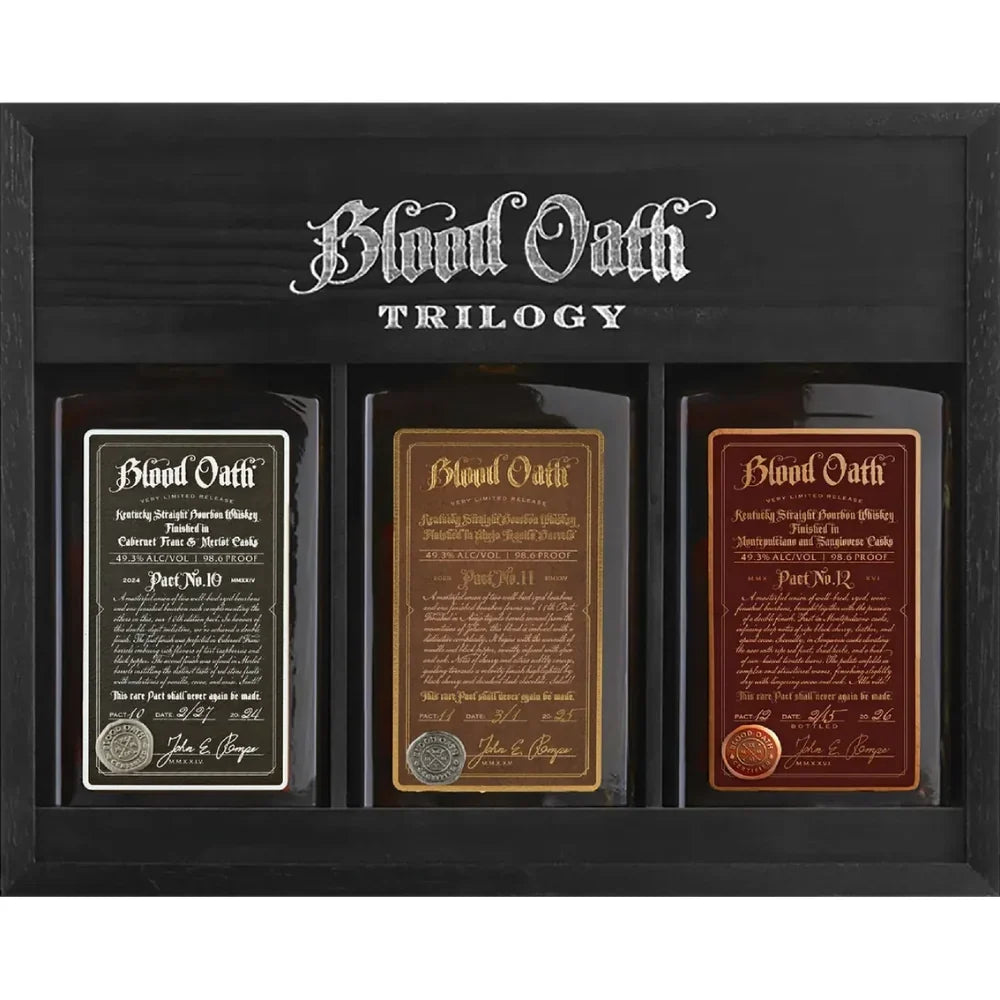 BLOOD OATH BOURBON PACT 10,11,12 TRILOGY PACK 3X750ML LIQ