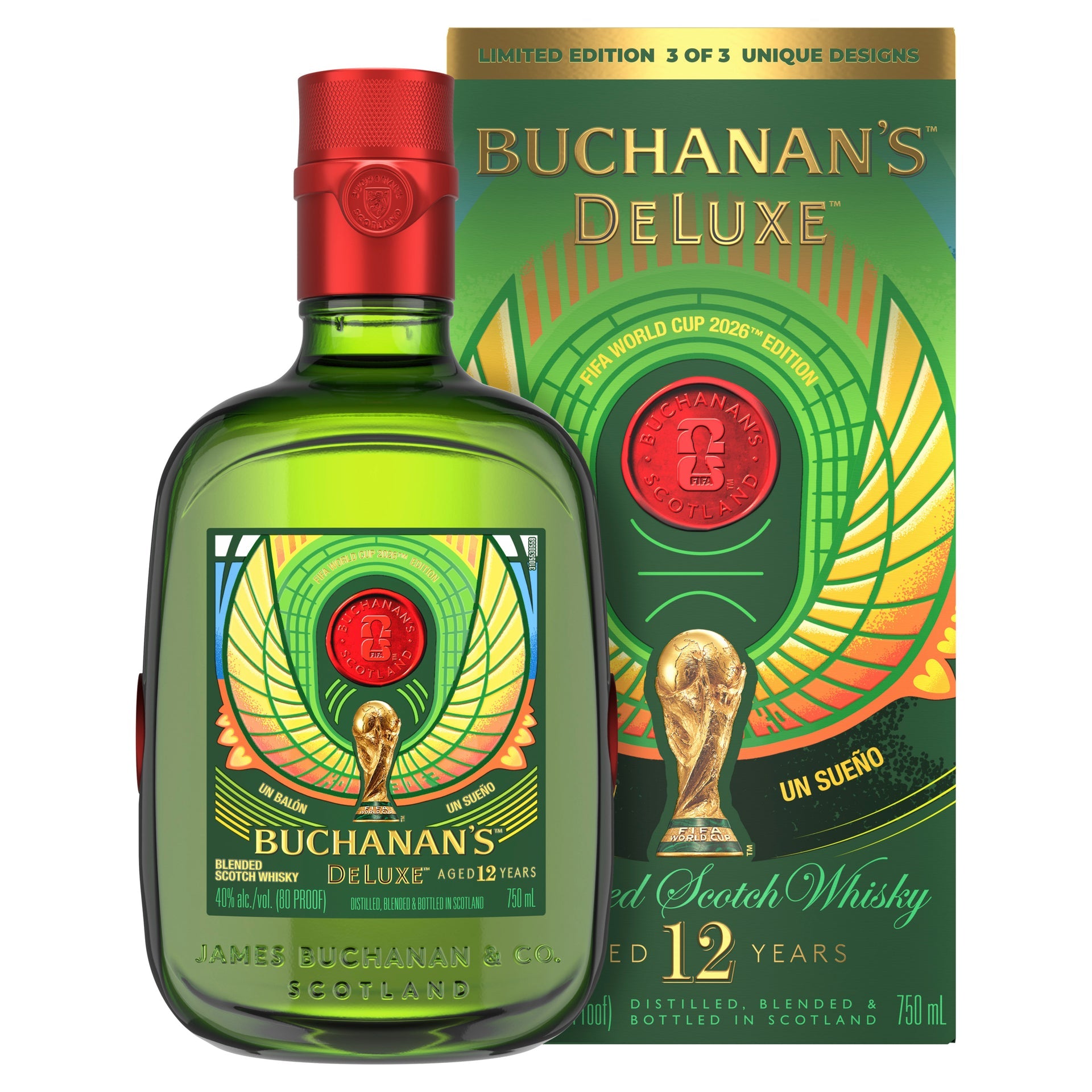 BUCHANANS SCOTCH BLENDED FIFA WORLD CUP EDITION 12YR 750ML LIQ
