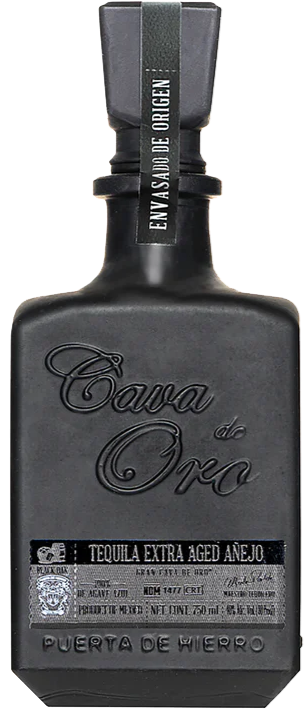 CAVA DE ORO TEQUILA EXTRA AGED ANEJO BLACK BOTTLE 750ML LIQ