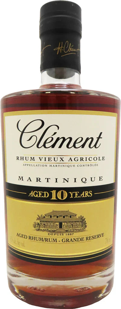 CLEMENT RUM VIEUX AGRICOLE MARTINIQUE 10YR 700ML Spirits
