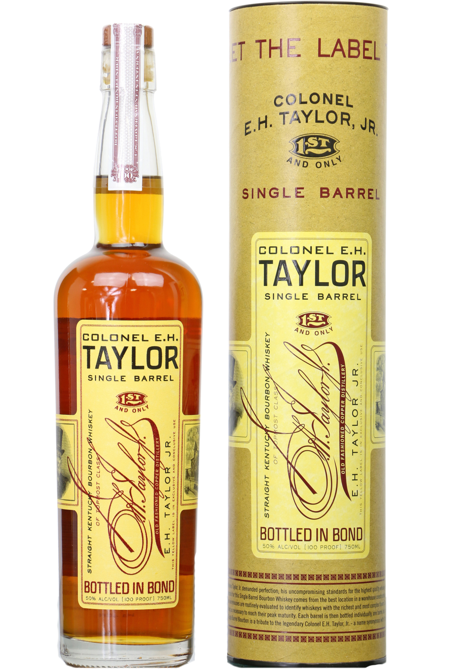 COLONEL E.H. TAYLOR BOURBON SINGLE BARREL KENTUCKY 100PF 750ML