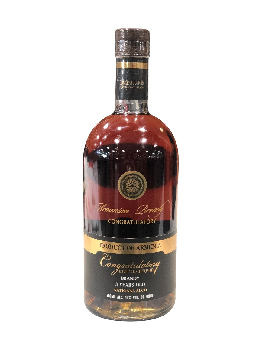 CONGRATULATORY BRANDY ARMENIA 3YR 750ML Spirits