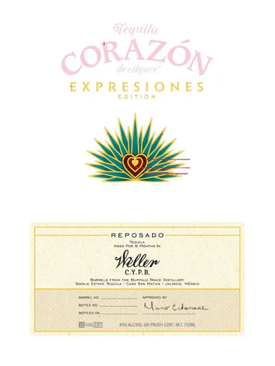 CORAZON EXPRESIONES TEQUILA REPOSADO AGED IN WELLER CYPB BARRELS 750ML LIQ