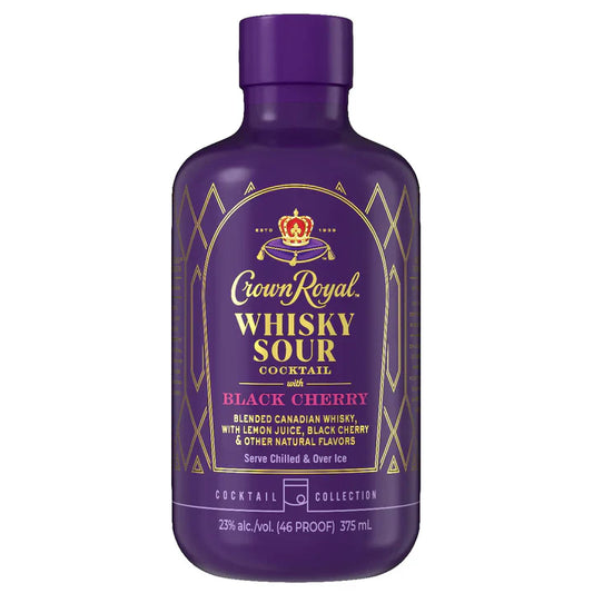 CROWN ROYAL WHISKY SOUR COCTAIL BLACK CHERRY 375ML