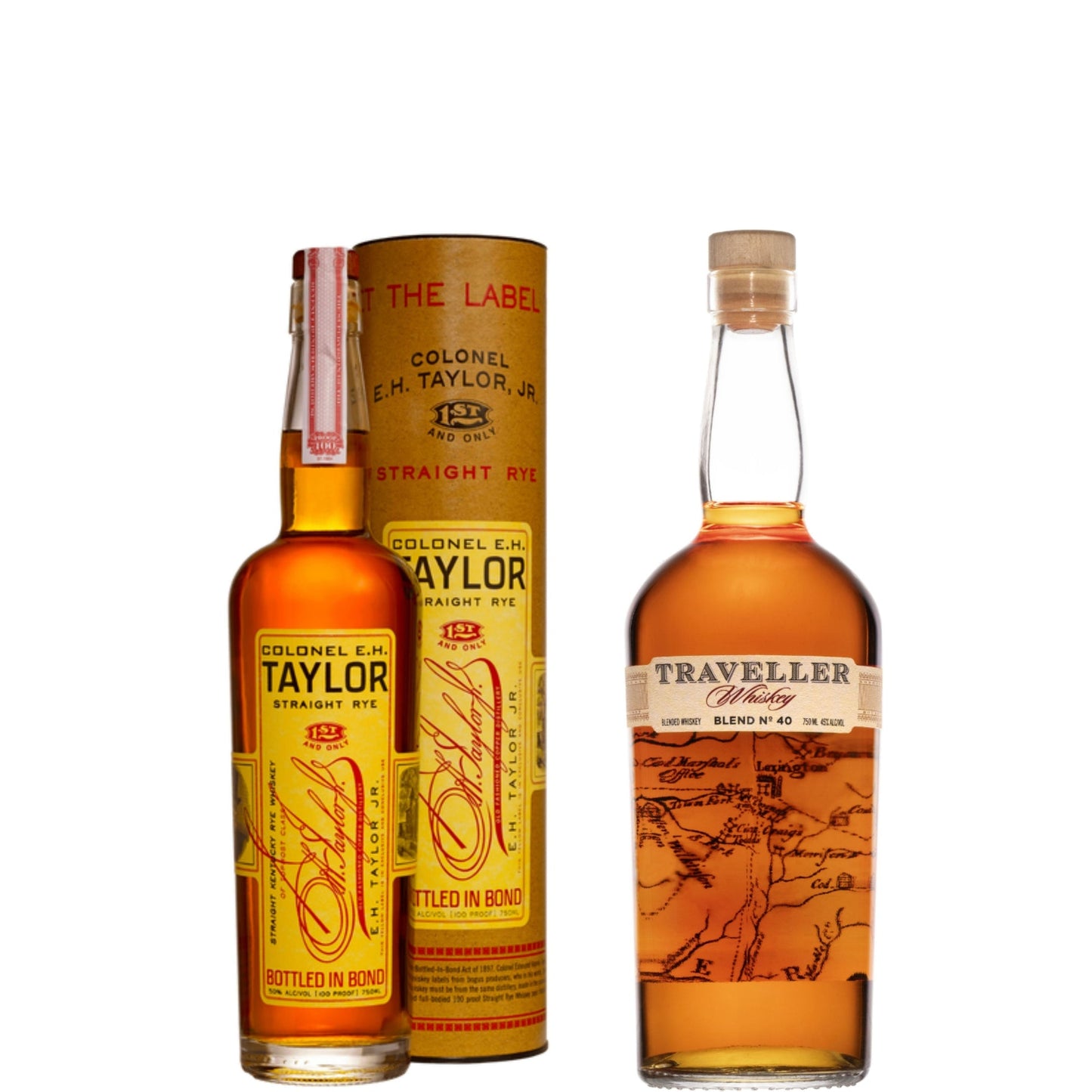 Colonel EH Taylor Whiskey Rye + Traveller Whiskey