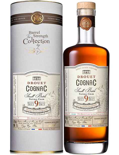 DROUET COGNAC SMALL BATCH SINGLE ESTATE VINEYARD THE BARREL STRENGTH COLLECTION 750ML LIQ