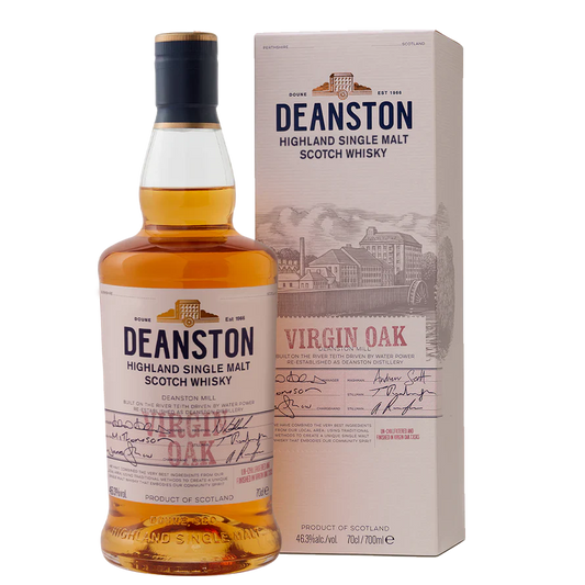 DEANSTON SCOTCH SINGLE MALT UN CHILL FILTERED VIRGIN OAK CASK HIGHLAND 92.6PF 750ML Spirits