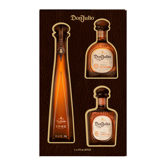 DON JULIO TEQUILA GIFT PK (1942, REPOSADO, ANEJO) 3X375ML LIQ