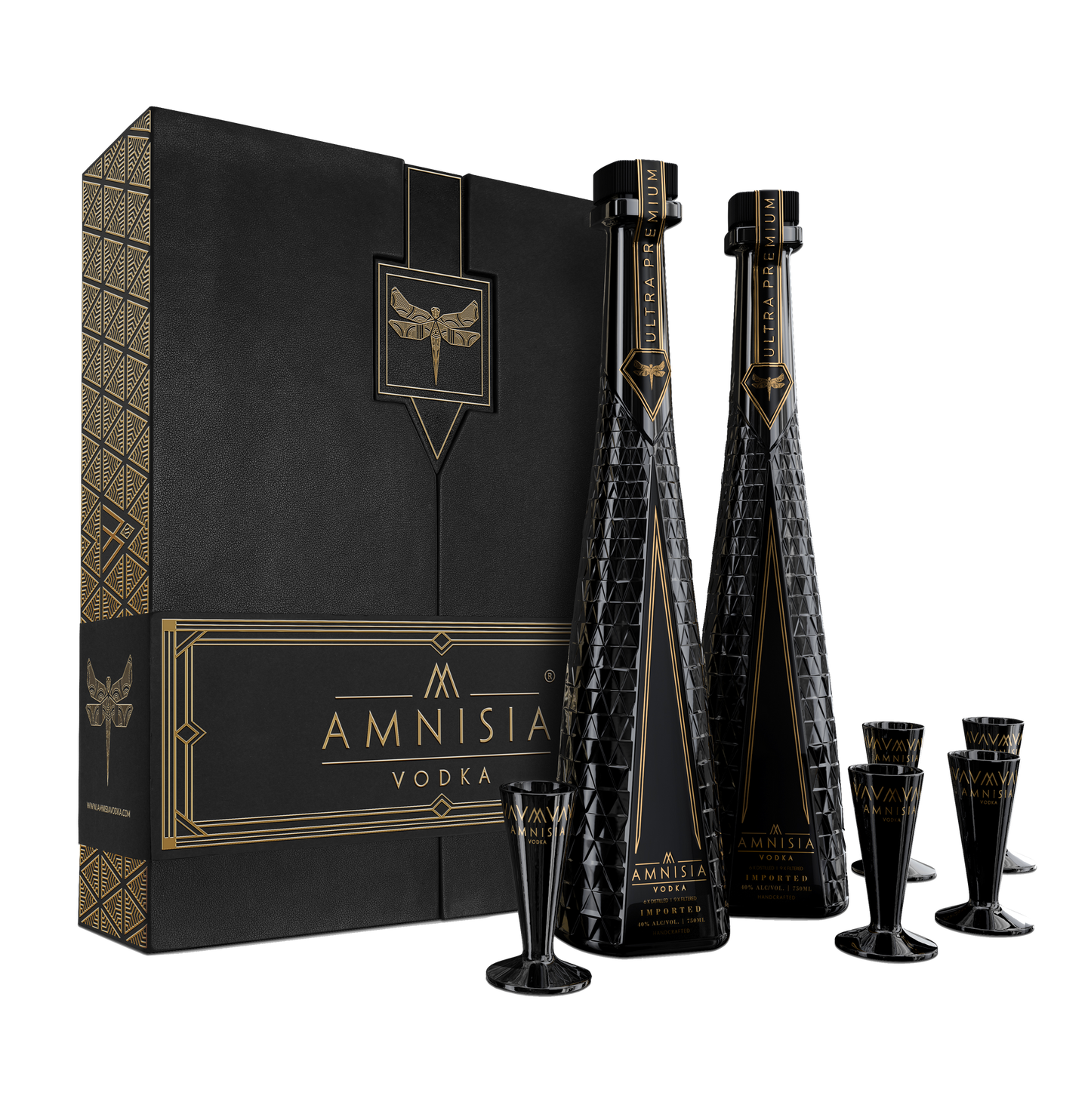AMNISIA VODKA GIFT SET HANDCRAFTED POLAND 750ML LIQ