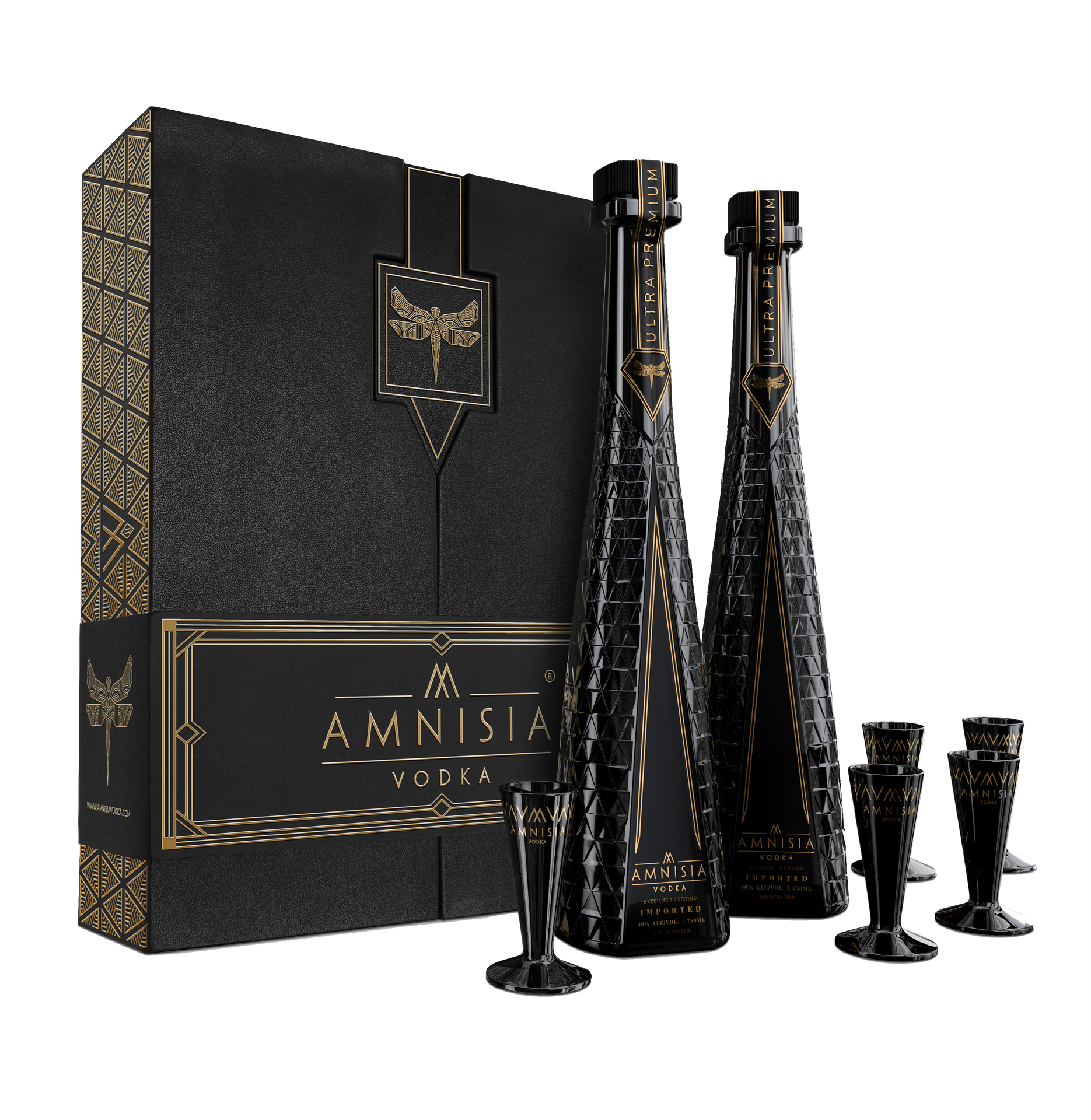 AMNISIA VODKA GIFT SET HANDCRAFTED POLAND 750ML LIQ