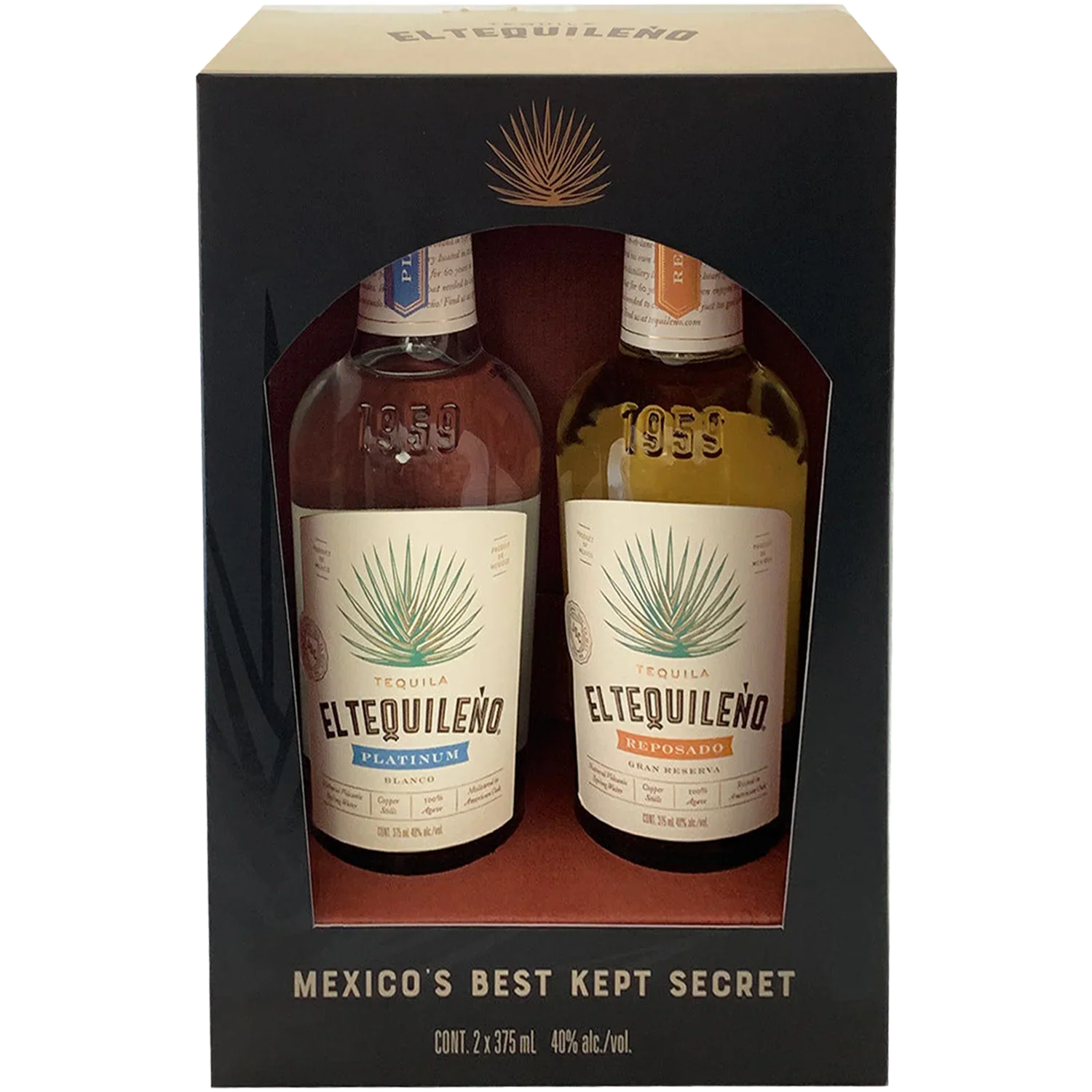 EL TEQUILENO TEQUILA PLATINUM AND GRAN REPOSADO DUAL PACK 2X375ML Spirits