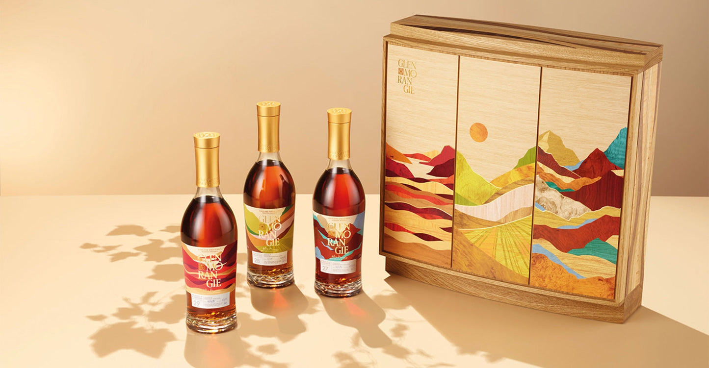 GLENMORANGIE SCOTCH SINGLE MALT PURSUIT OF PASSION WINE CASK COLLECTION 3X700ML LIQ