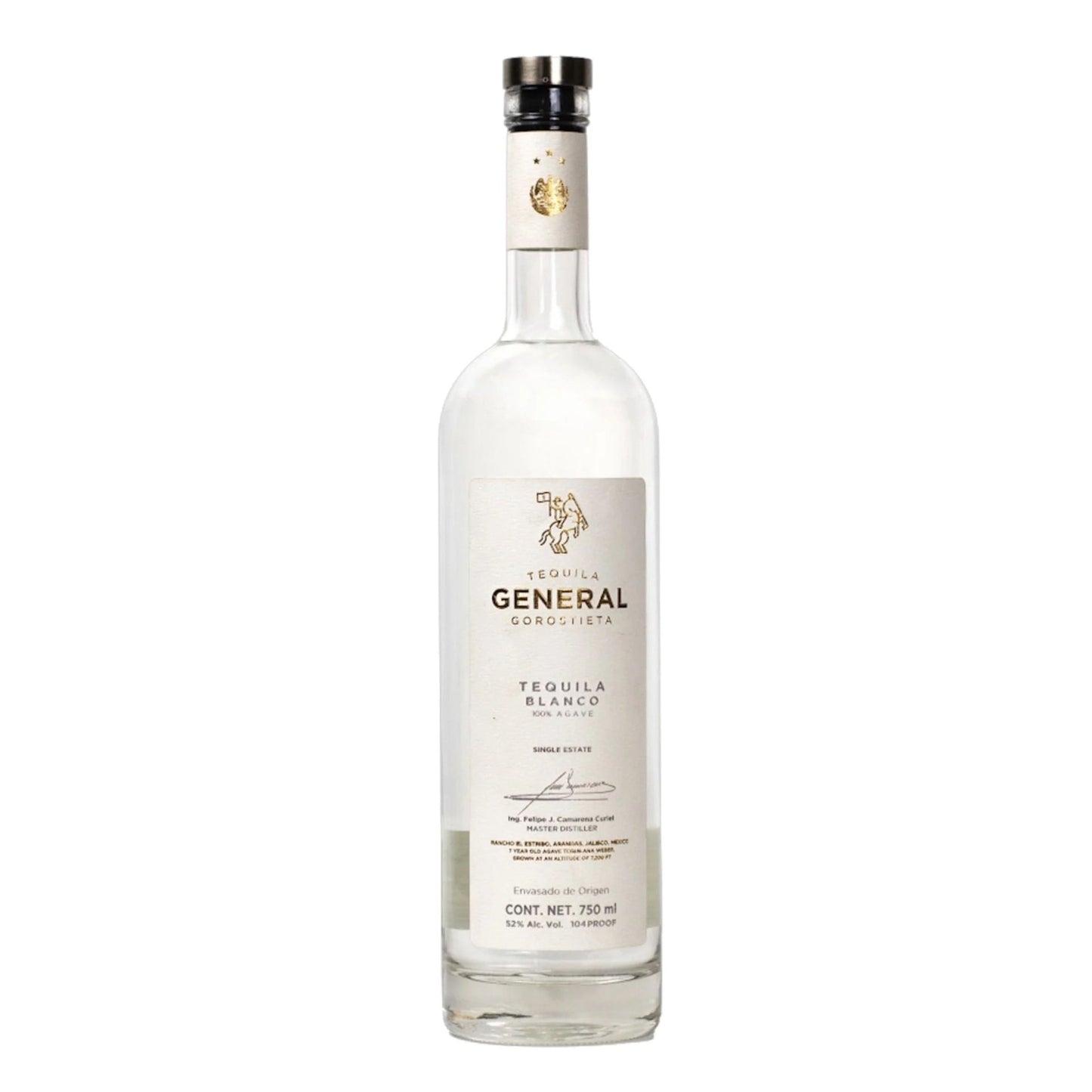 GENERAL GOROSTIETA TEQUILA BLANCO HIGH PROOF 750ML