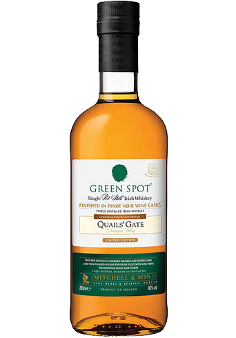 GREEN SPOT WHISKEY SINGLE POT STILL QUAILS GATE FINISHED IN PINOT NOIR WINE CASK IRISH 92PF 700ML LIQ