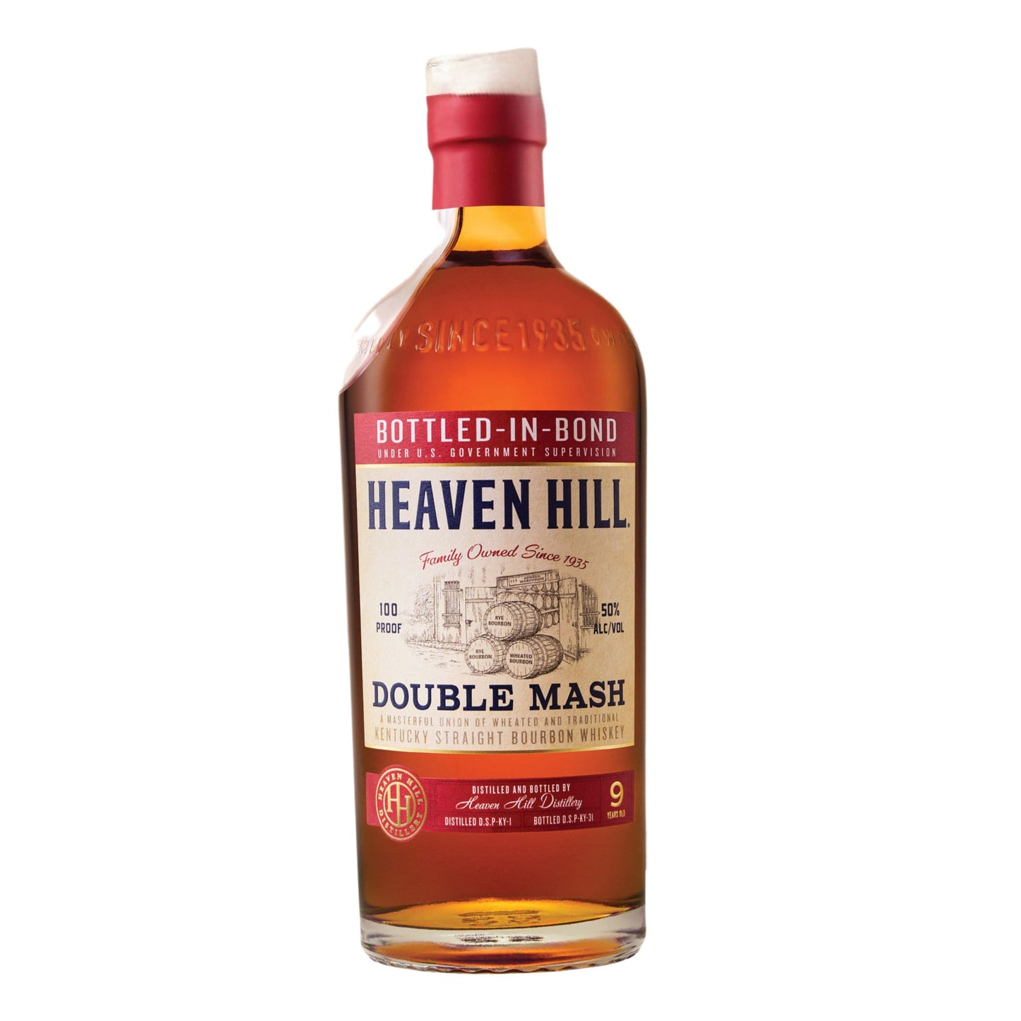 HEAVEN HILL BOURBON BOTTLED IN BOND DOUBLE MASH KENTUCKY 9YR 750ML LIQ