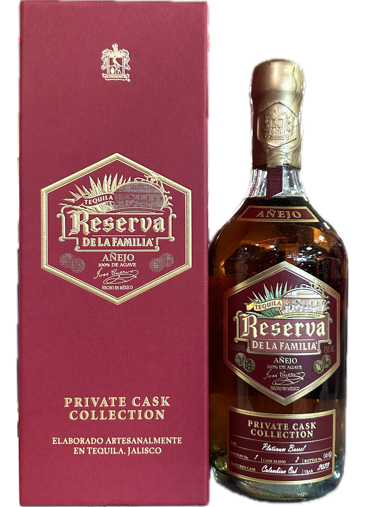 JOSE CUERVO TEQUILA ANEJO RESERVA DE LA FAMILIA PRIVATE PLATINUM BARREL SELECTION 750ML