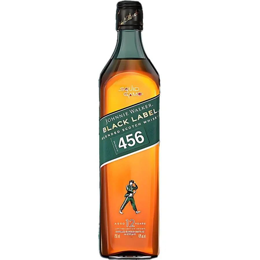 JOHNNIE WALKER SCOTCH BLENDED BLACK LABEL SQUID GAMES LIMITED EDITION 12YR 750ML