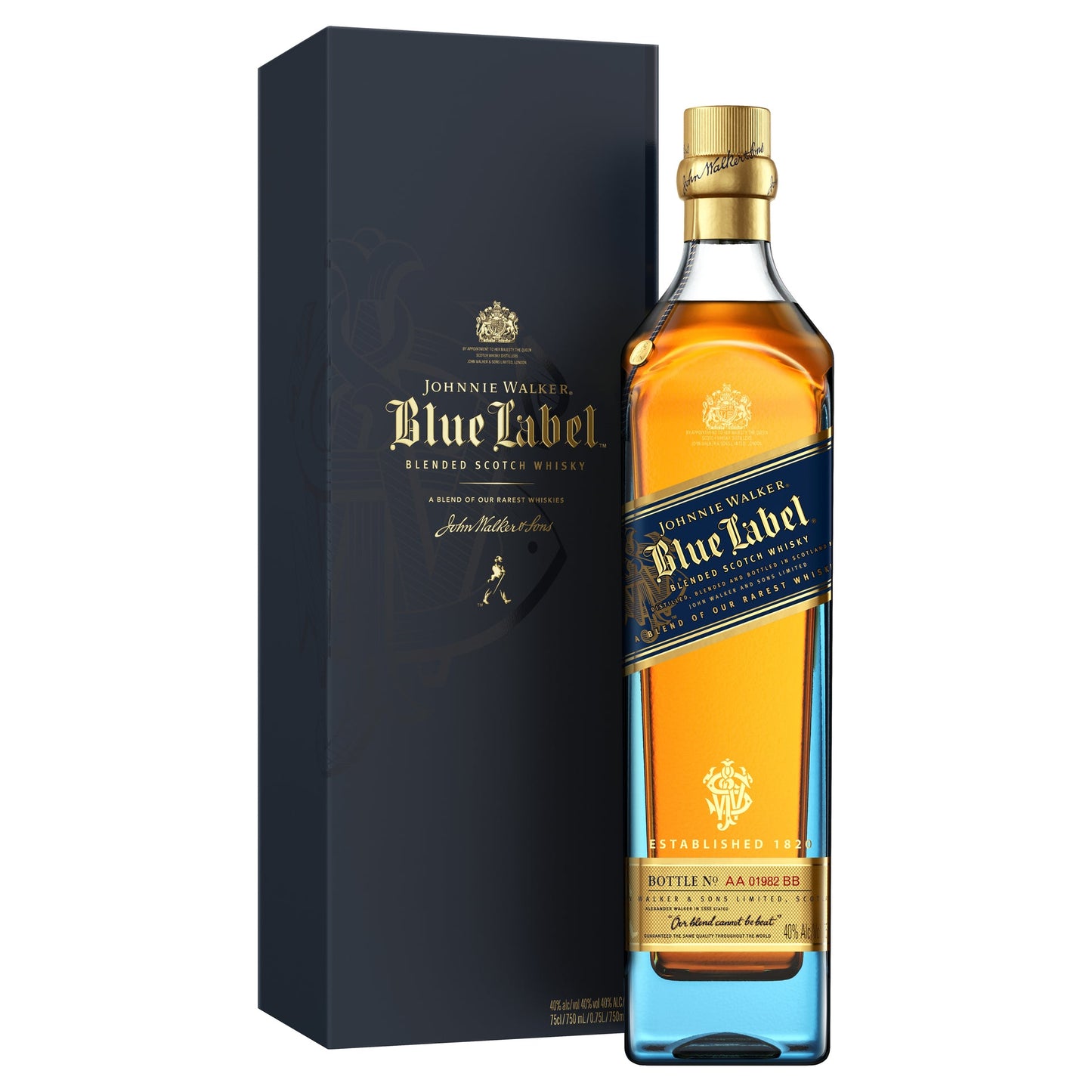 JOHNNIE WALKER SCOTCH BLENDED BLUE LABEL 750ML Spirits