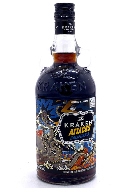 KRAKEN RUM BLACK SPICED ATTACKS CALIFORNIA 94PF 750ML