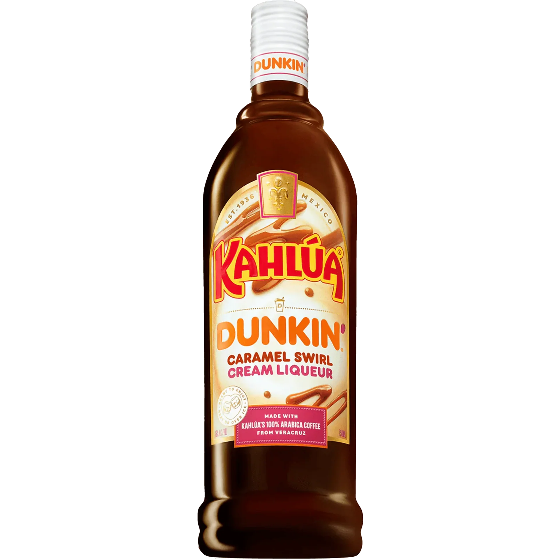 KAHLUA LIQUEUR DUNKIN EDITION CARAMEL SWIRL COFFEE MEXICO 750ML LIQ