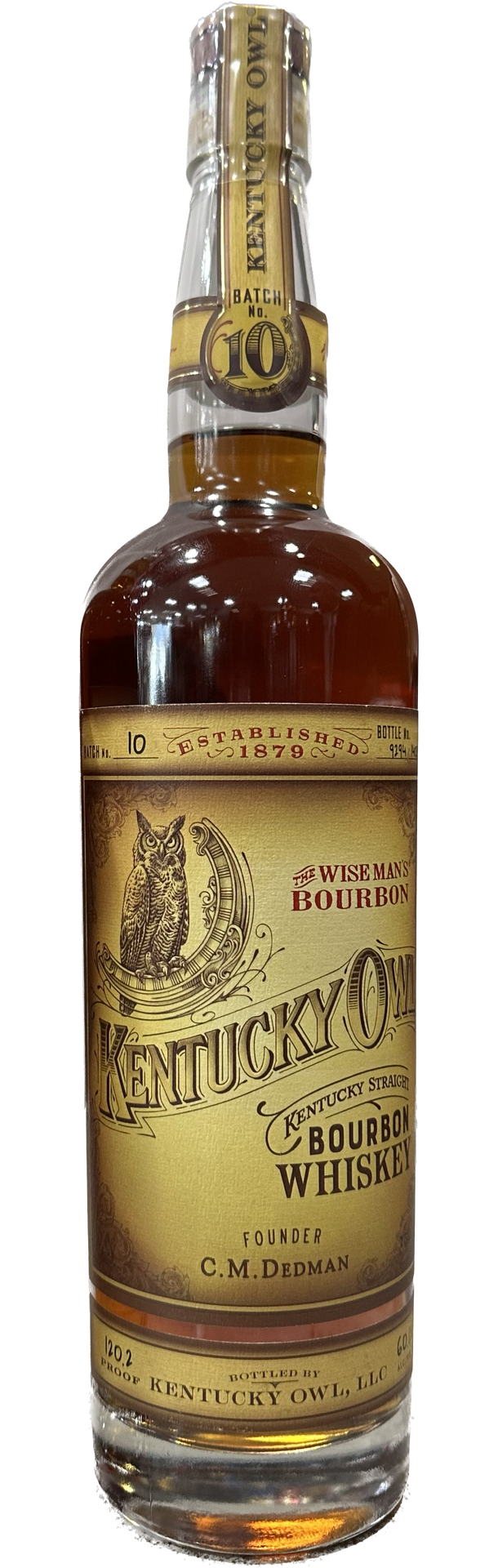 KENTUCKY OWL BOURBON THE WISEMAN'S BATCH 10 KENTUCKY 750ML LIQ