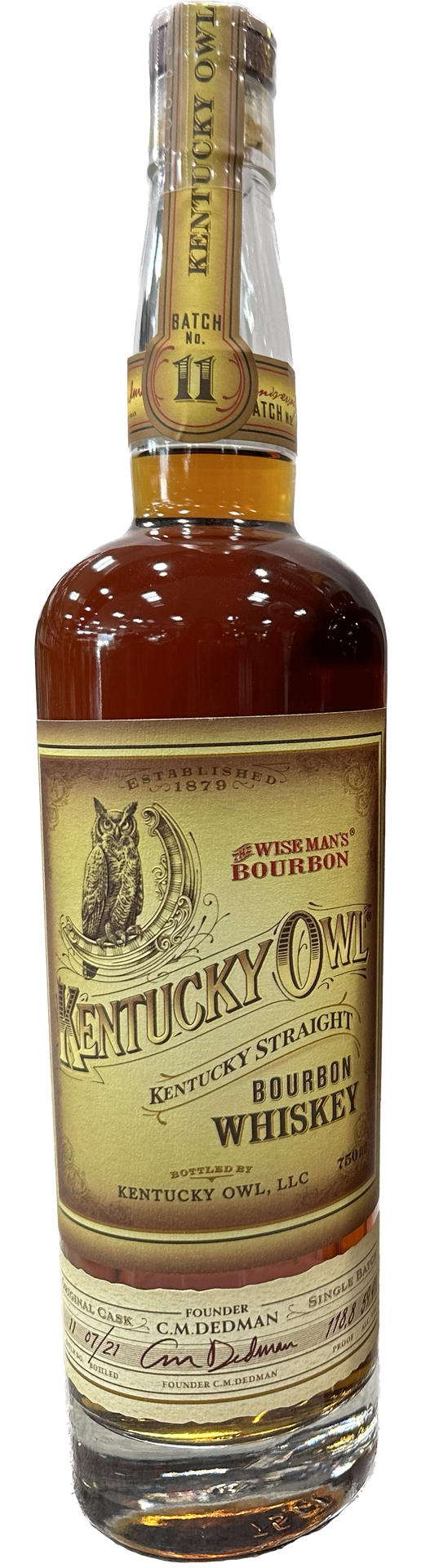KENTUCKY OWL BOURBON THE WISEMAN'S BATCH 11 KENTUCKY 750ML LIQ