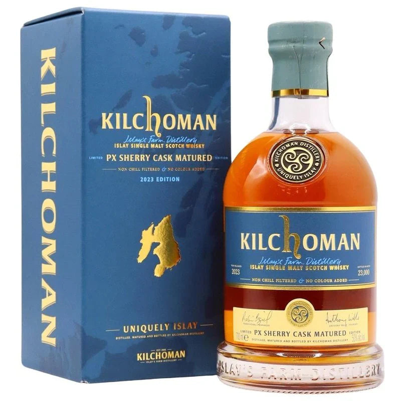 KILCHOMAN SCOTCH SINGLE MALT LIMITED PX SHERRY CASK MATURED 2023 EDITION ISLAY 750ML LIQ