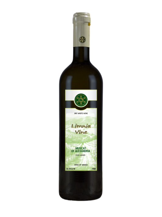 LIMNIA VINE DRY WHITE WINE MUSCAT OF ALEXANDRIA GREEK NV 750ML - Remedy Liquor