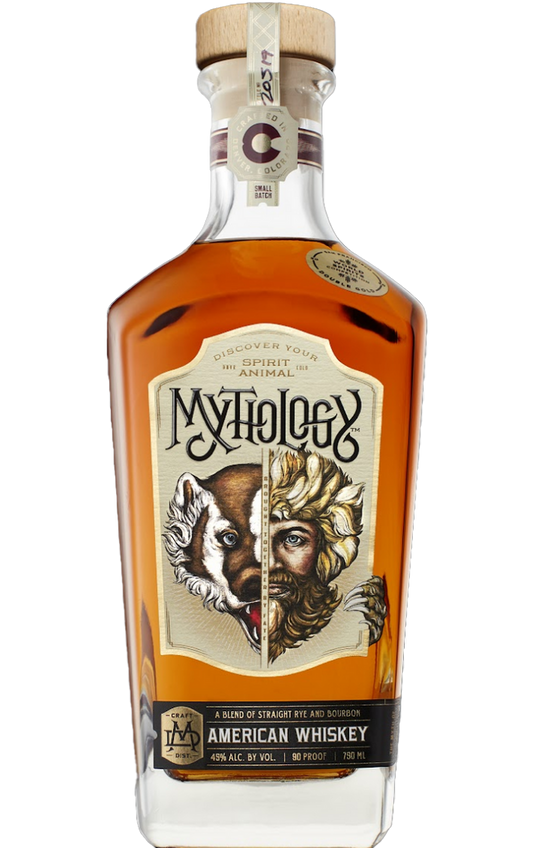 MYTHOLOGY HELL BEAR WHISKEY BLEND OF RYE AND BOURBON COLORADO 750ML