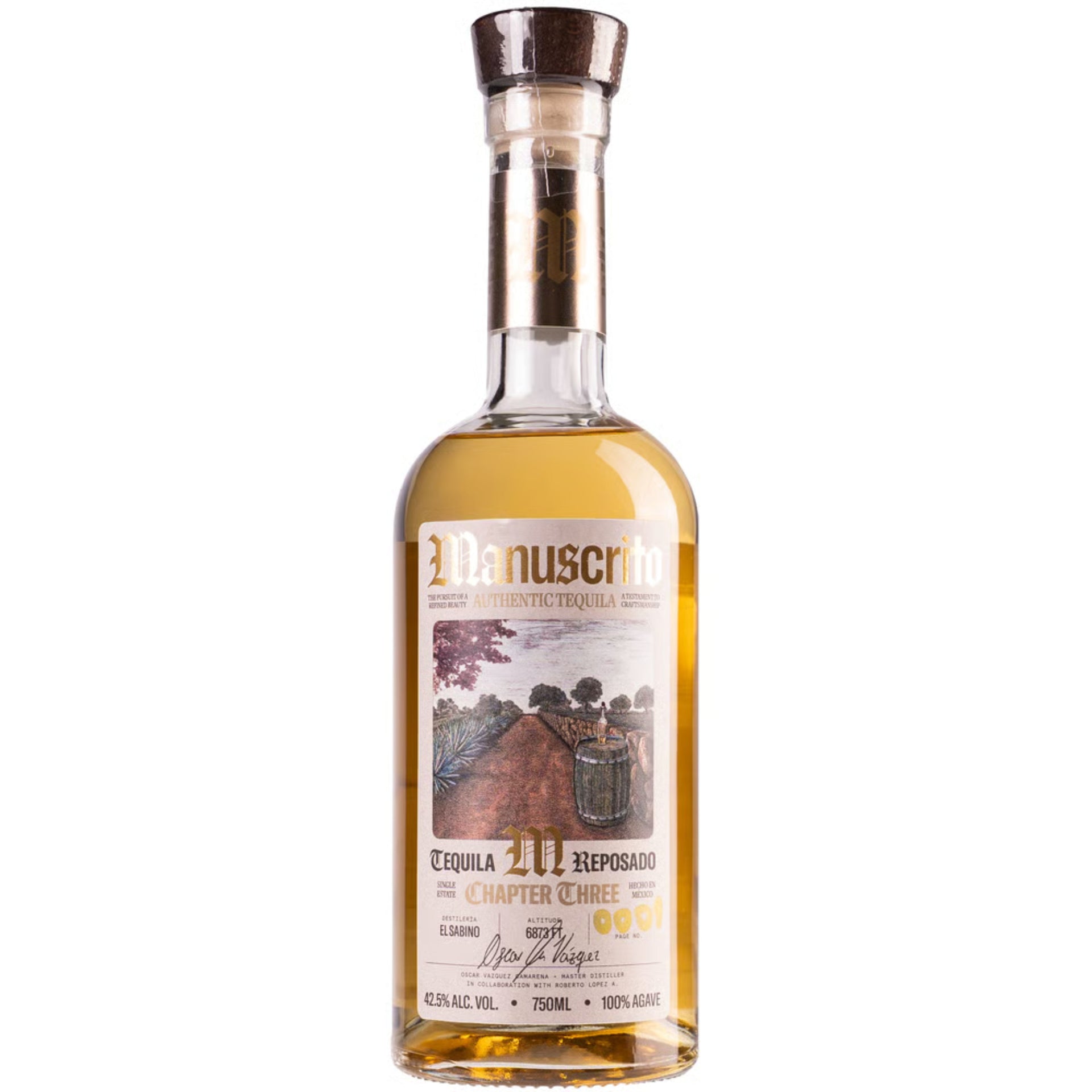 MANUSCRITO TEQUILA CHAPTER THREE REPOSADO 750ML LIQ