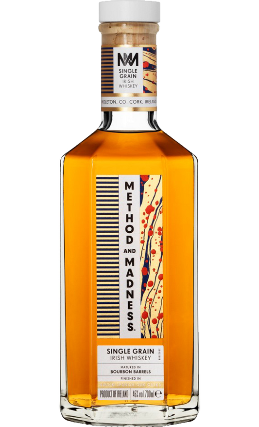 METHOD AND MADNESS WHISKEY SINGLE GRAIN MATURED IN BOURBON BARREL IRISH 750ML