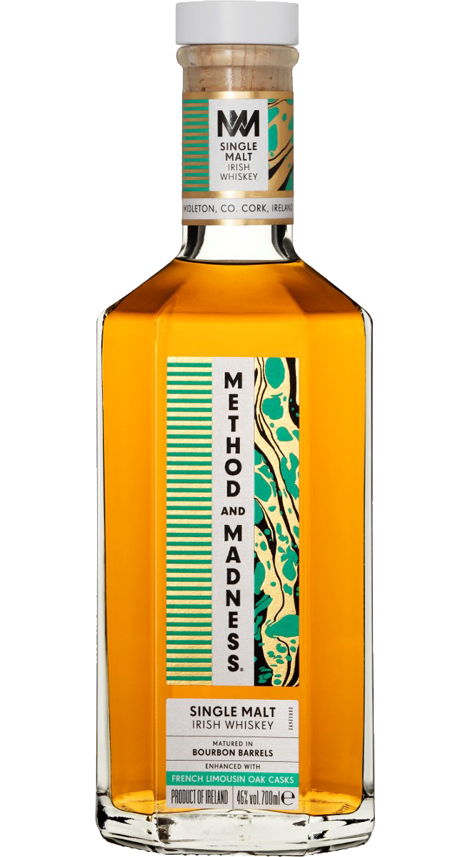 METHOD AND MADNESS WHISKEY SINGLE MALT FRENCH OAK CASKS IRISH 700ML