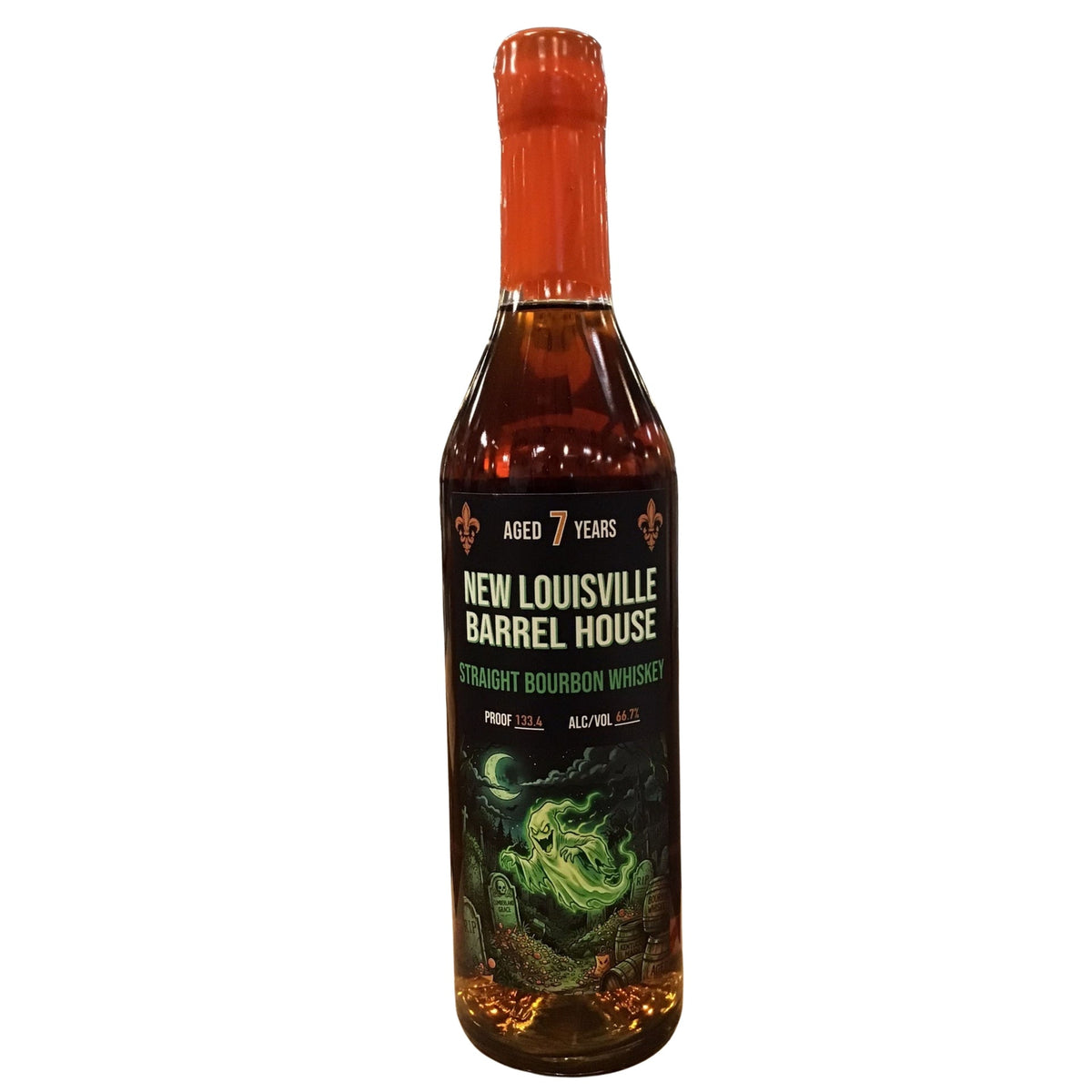 NEW LOUISVILLE BARREL HOUSE BOURBON "GRAVEYARD CANDY" 132.2PF KENTUCKY 7YR 750ML LIQ