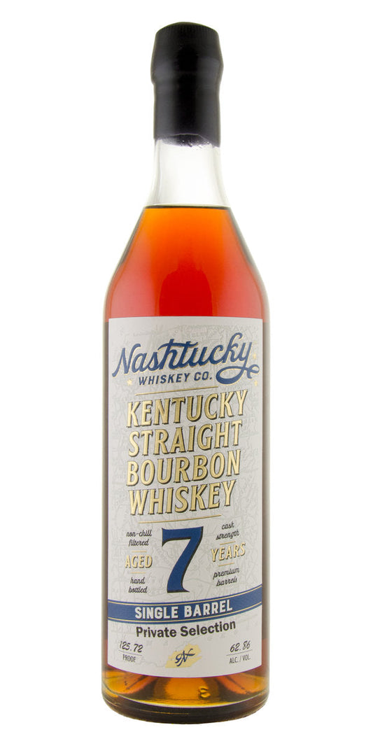 NASHTUCKY WHISKEY CO BOURBON SINGLE BARREL CASK STRENGTH PRIVATE SELECTION TENNESSEE 7YR 750ML LIQ