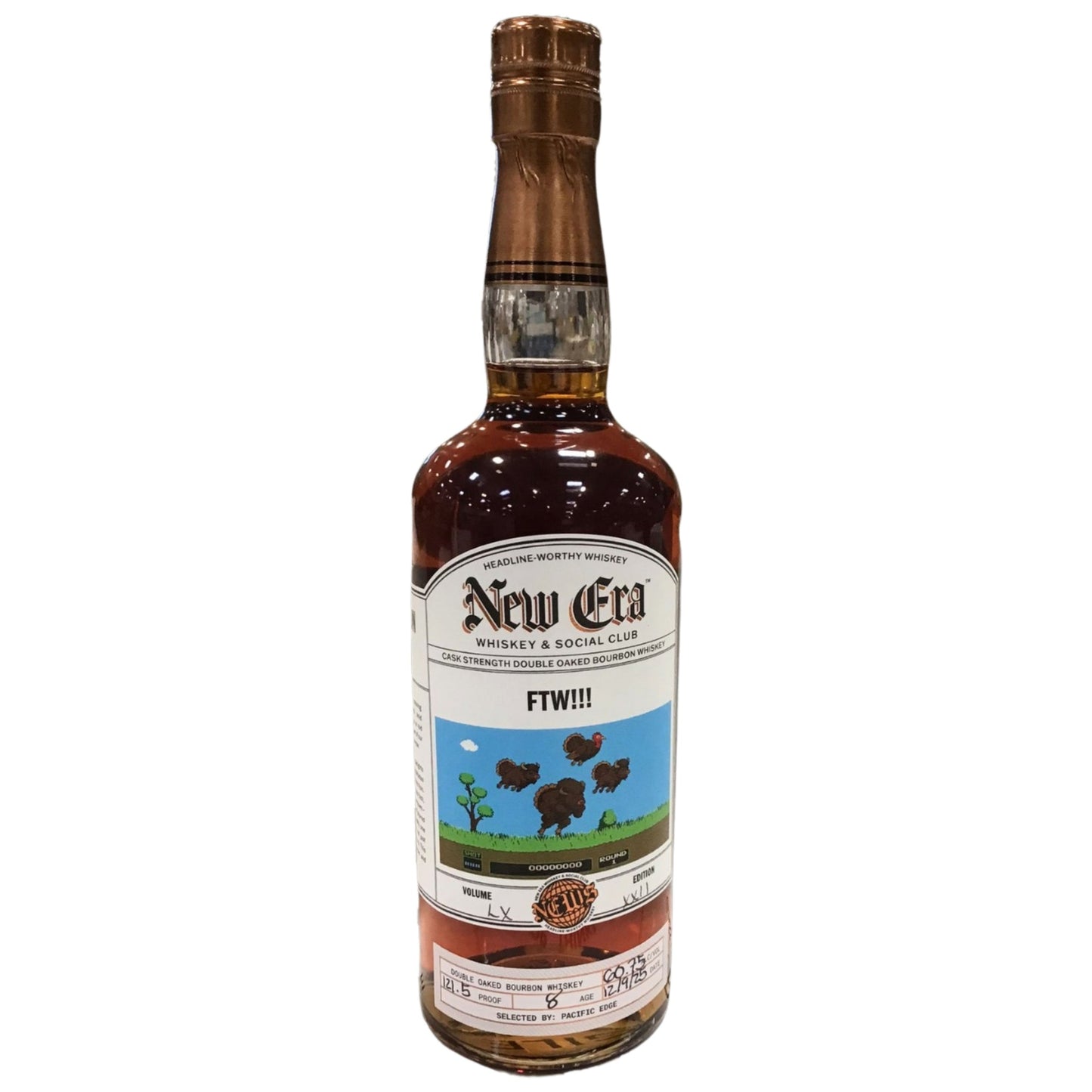 NEW ERA BOURBON DOUBLE OAKED CASK STRENGTH SINGLE BARREL KENTUCKY 8YR 750ML LIQ