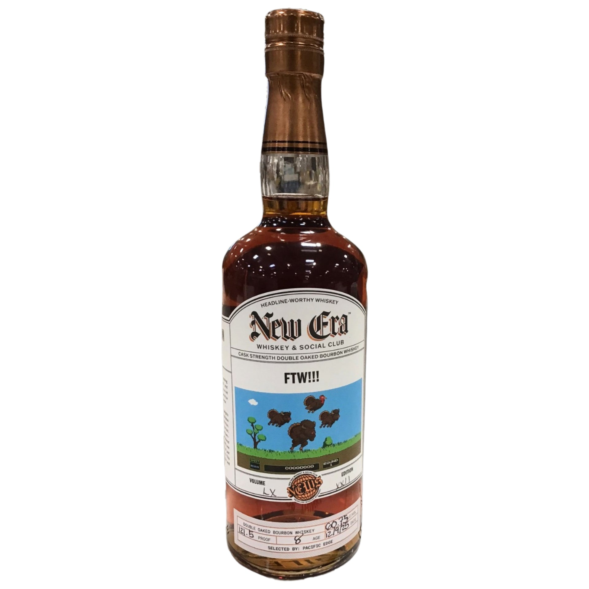 NEW ERA BOURBON DOUBLE OAKED CASK STRENGTH SINGLE BARREL KENTUCKY 8YR 750ML LIQ