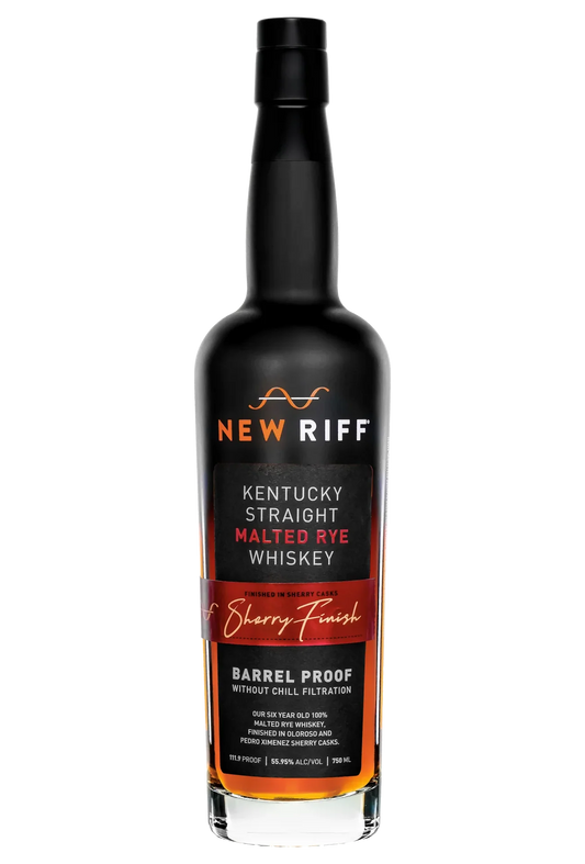 NEW RIFF WHISKEY RYE MALTED BARREL PROOF SHERRY FINISH KENTUCKY 750ML LIQ