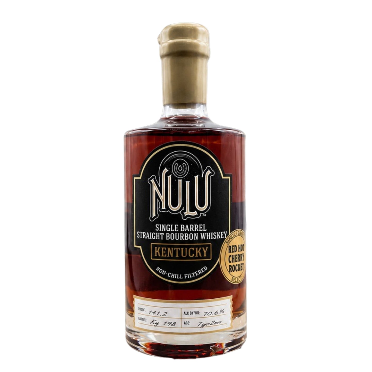 NULU BOURBON SINGLE BARREL RED HOT CHERRY ROCKET SELECT 141.2PF KENTUCKY 7YR 750ML