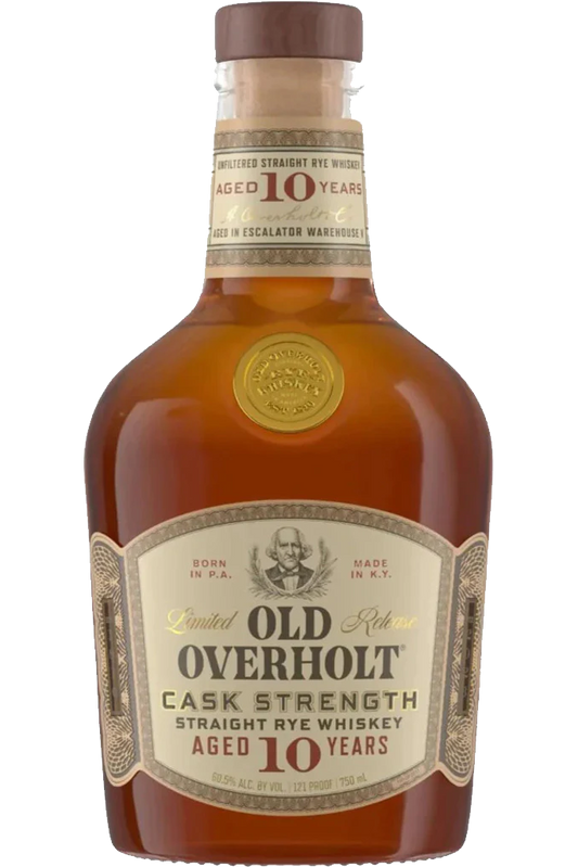 OLD OVERHOLT WHISKEY RYE CASK STRENGTH KENTUCKY 10YR 750ML